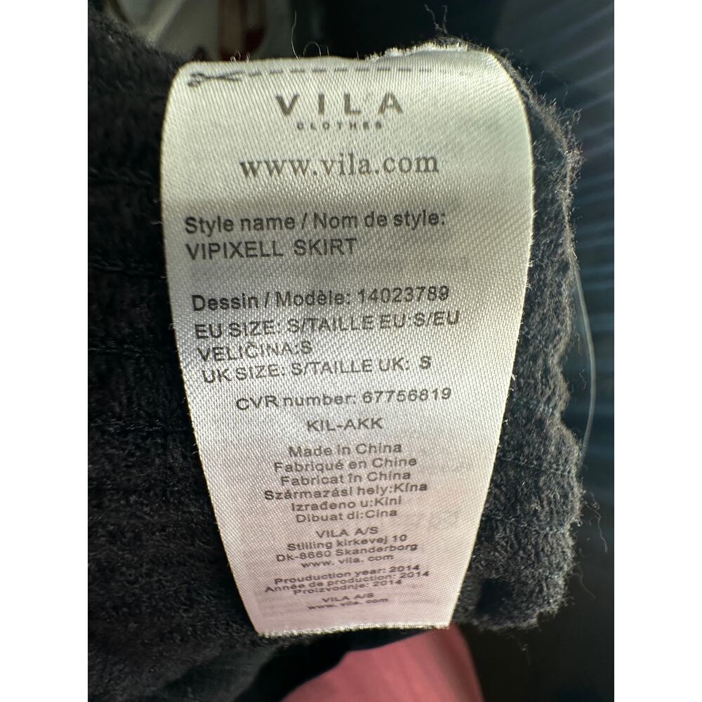 Revolve x Vila BEADED Mini Skirt $199 Stretch Bodycon Elastic Waist Black Size S - Picture 8 of 10